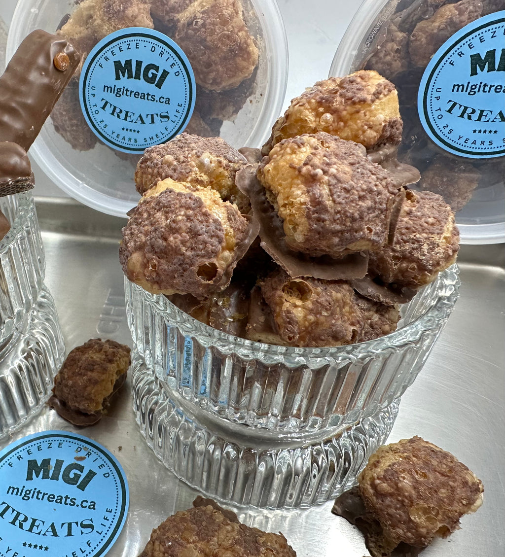 Freeze-Dried Puffy Crispy Caramel Cookie