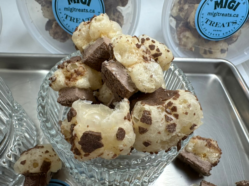 Freeze-Dried Puffy- Crispy Caramel Nougat Candy