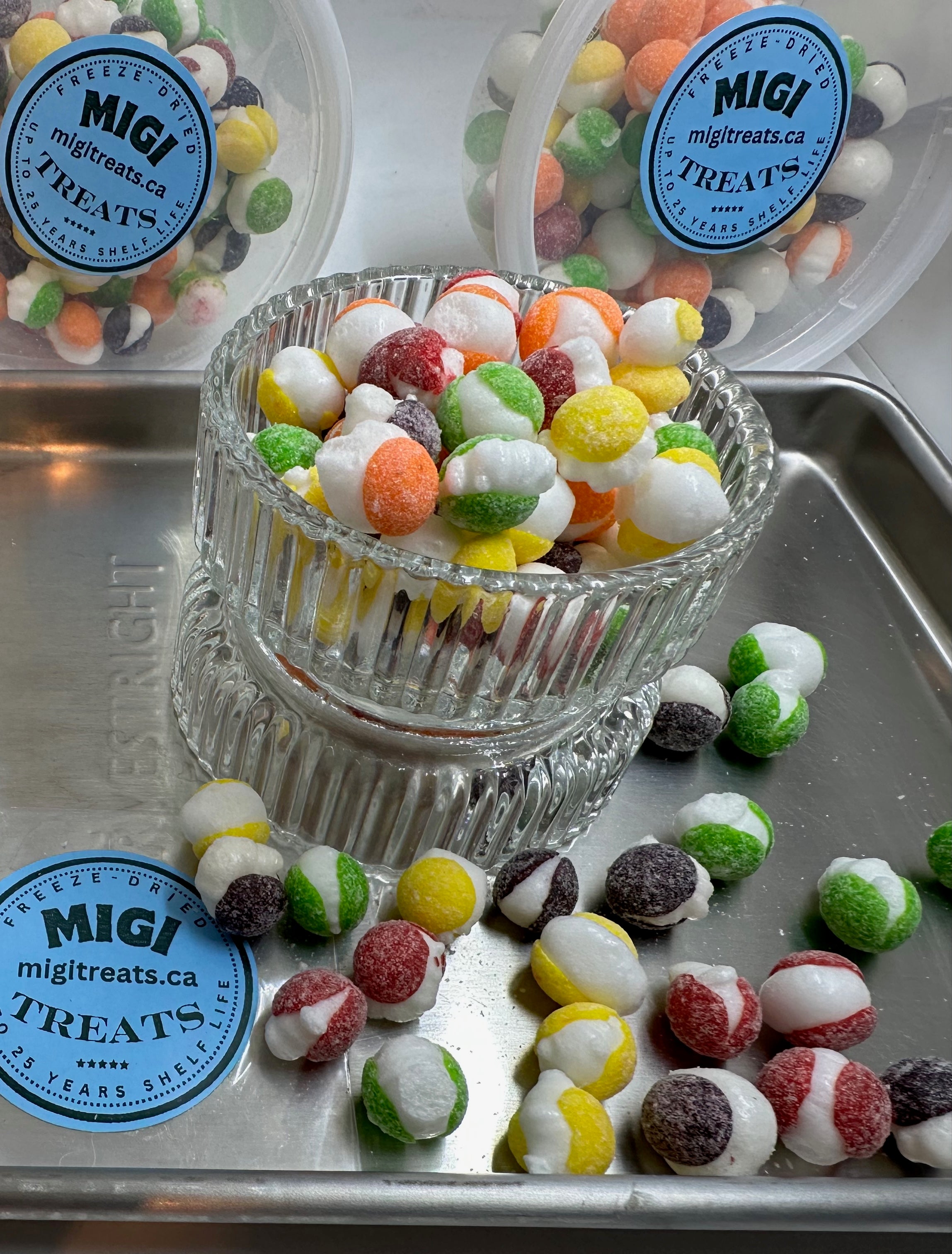 Freeze-Dried Puffy Crispy Sour Rainbow Candies