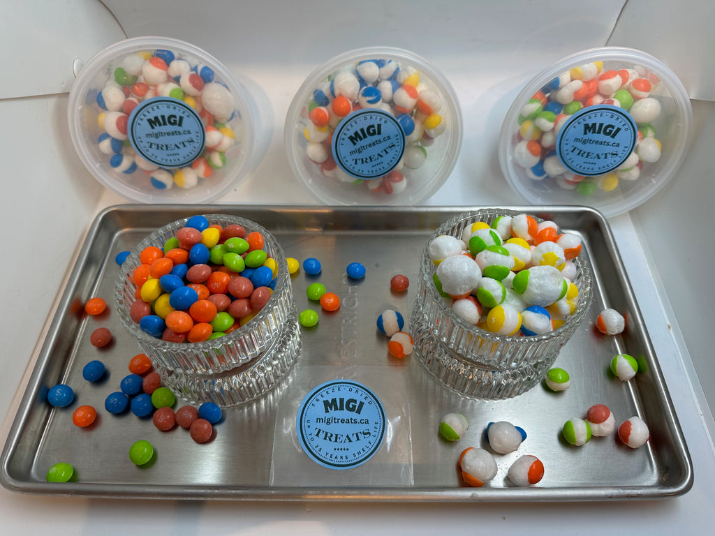 Freeze-Dried Puffy Crispy Tropical Rainbow Candies