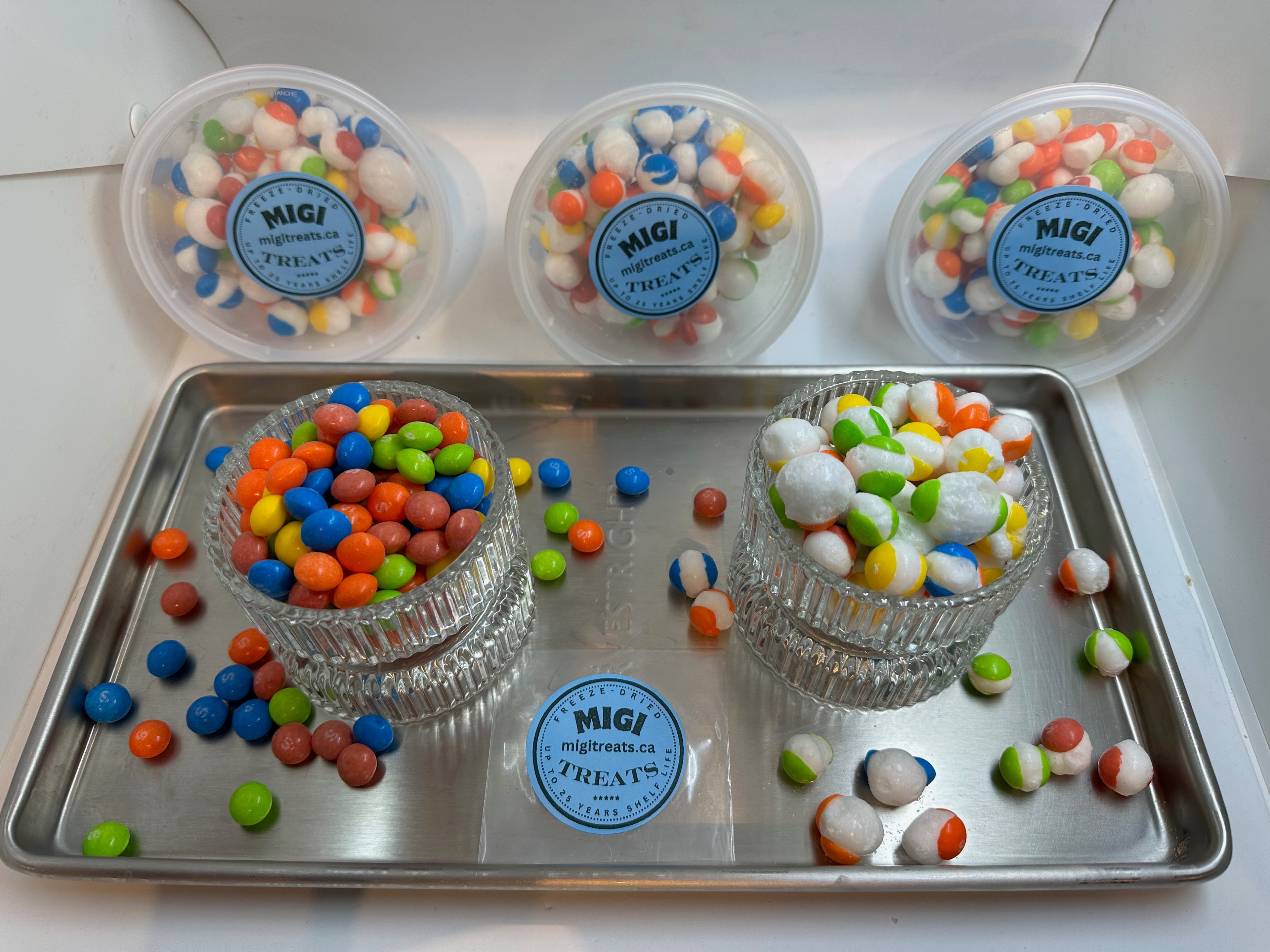 Freeze-Dried Puffy Crispy Tropical Rainbow Candies