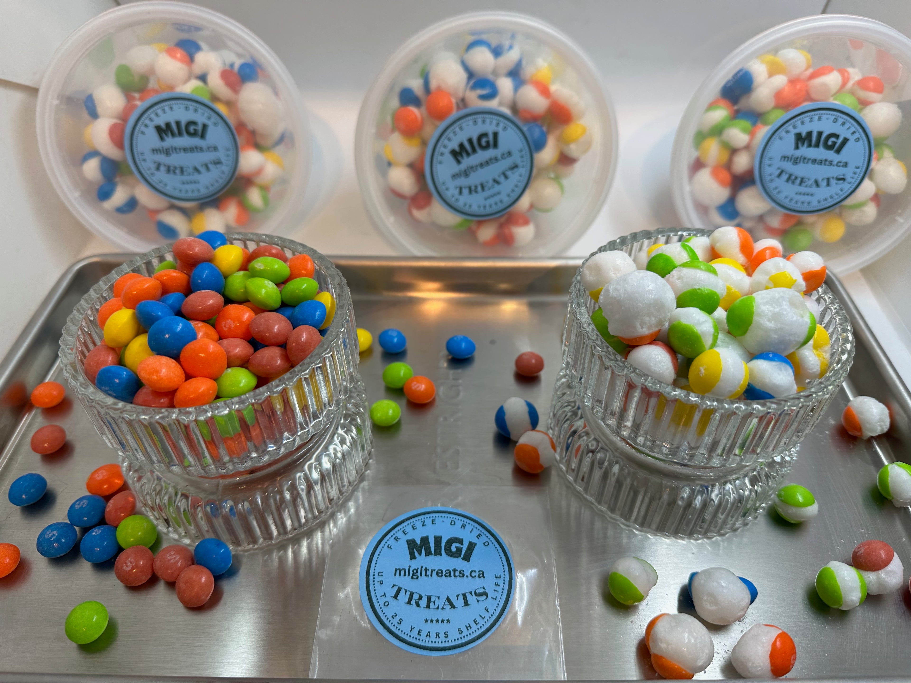Freeze-Dried Puffy Crispy Tropical Rainbow Candies