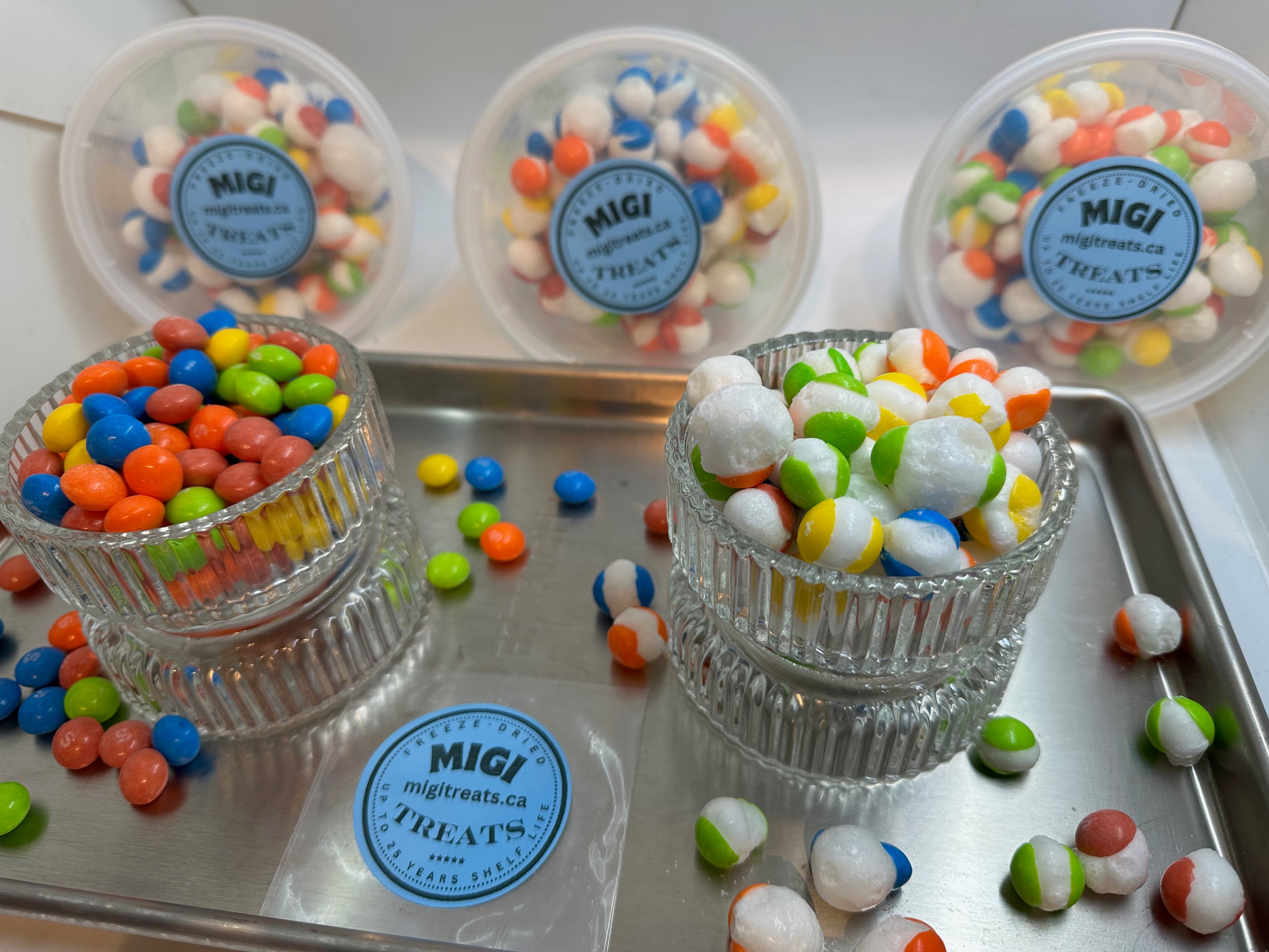 Freeze-Dried Puffy Crispy Tropical Rainbow Candies