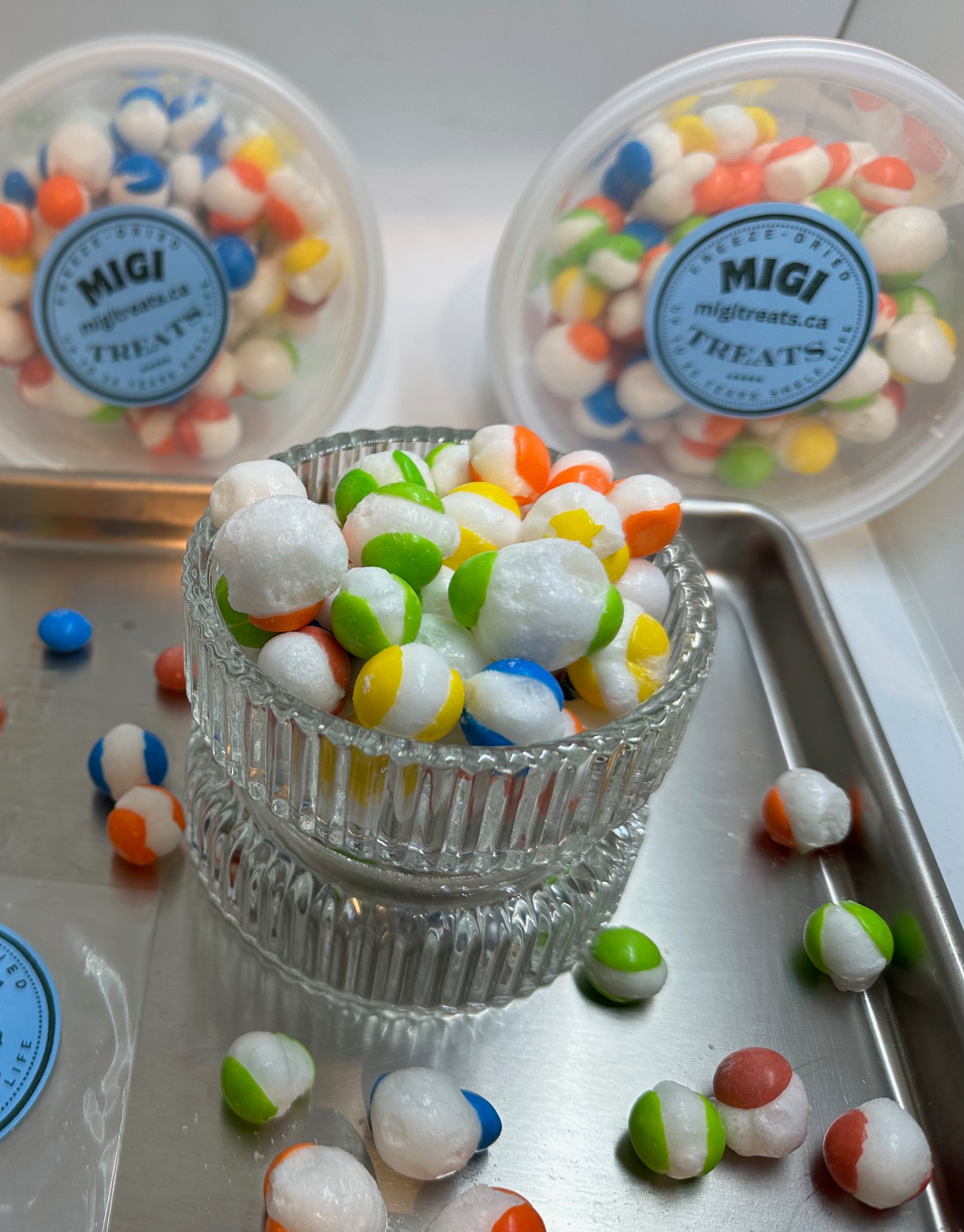 Freeze-Dried Puffy Crispy Tropical Rainbow Candies