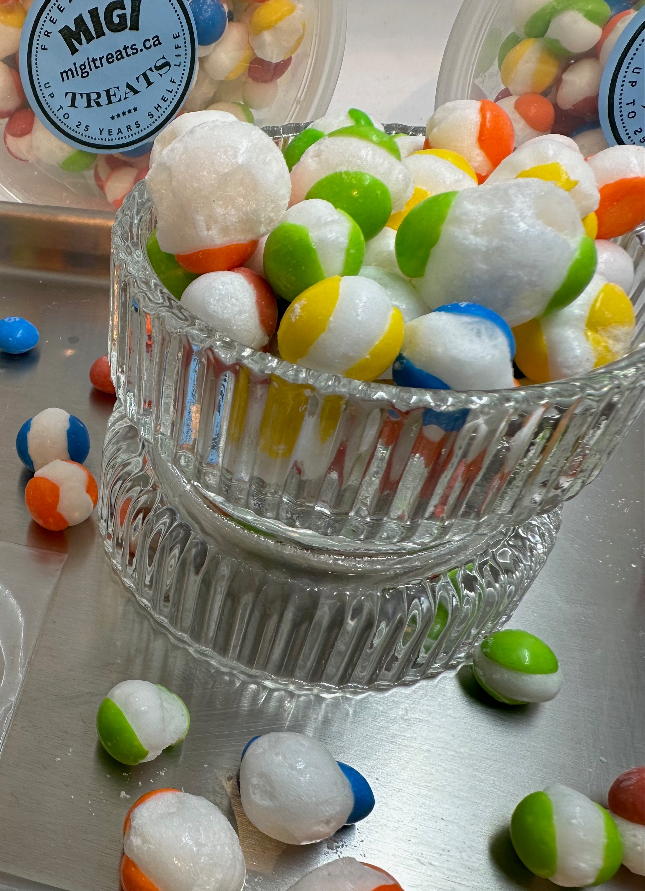 Freeze-Dried Puffy Crispy Tropical Rainbow Candies