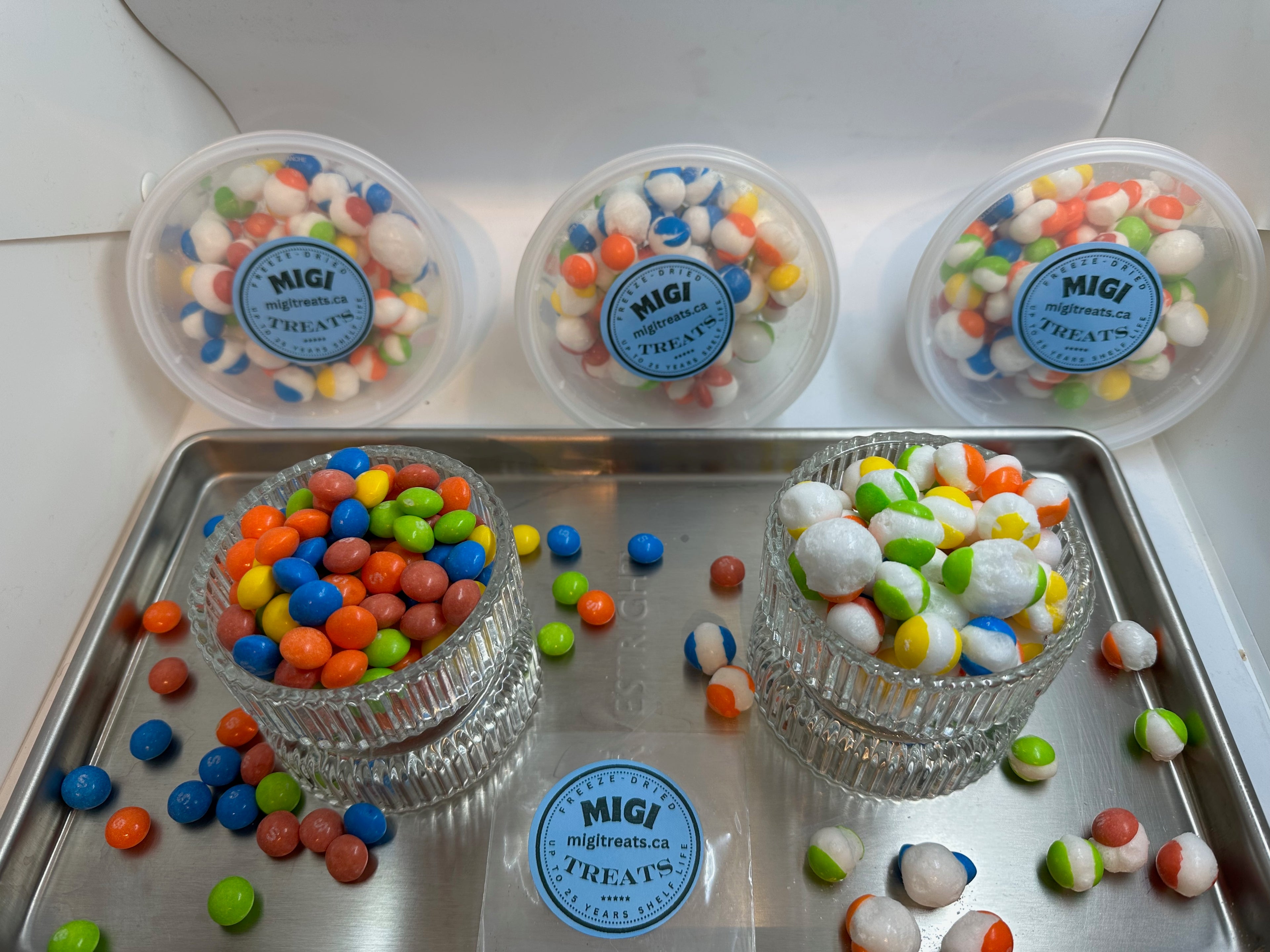 Freeze-Dried Puffy Crispy Tropical Rainbow Candies