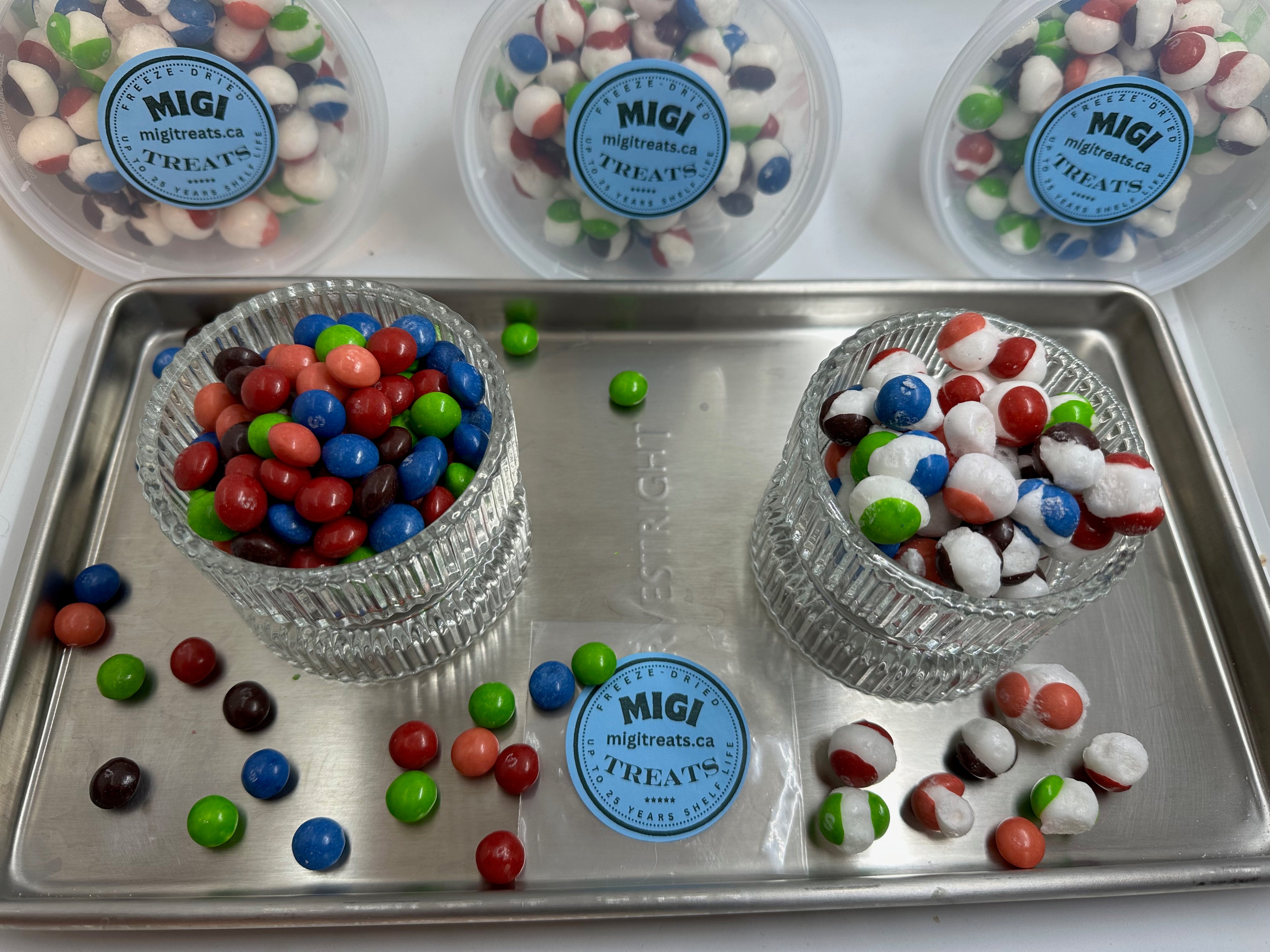 Freeze-Dried Puffy Crispy Berry Rainbow Candies