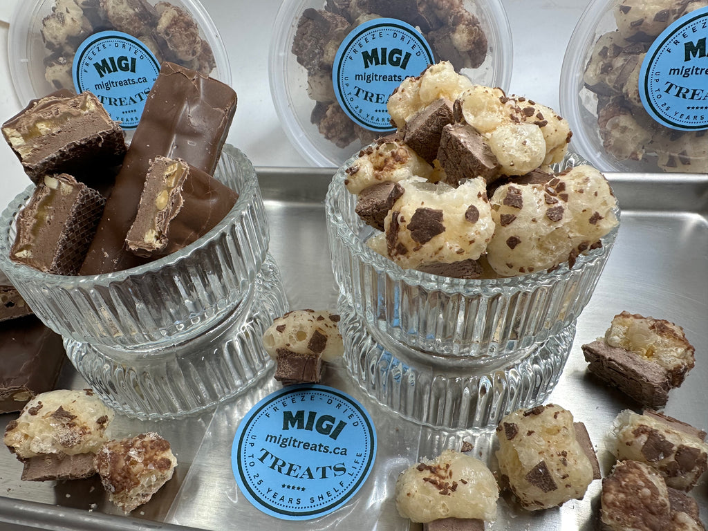 Freeze-Dried Puffy- Crispy Caramel Nougat Candy